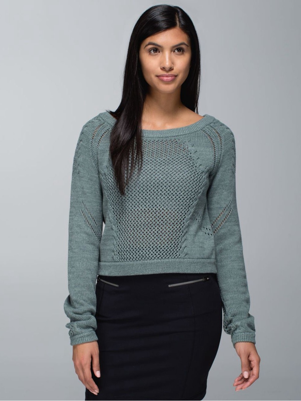 Lululemon Be present pullover knit sweater - deep shore / earl grey